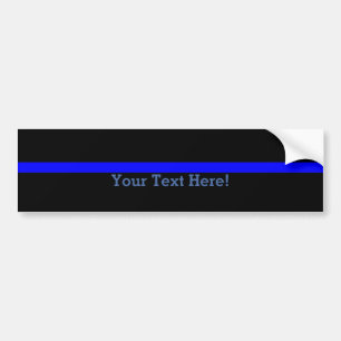 The Symbolic Thin Blue Line Personalise This Bumper Sticker
