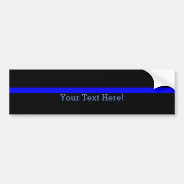 The Symbolic Thin Blue Line Personalise This Bumper Sticker (Front)