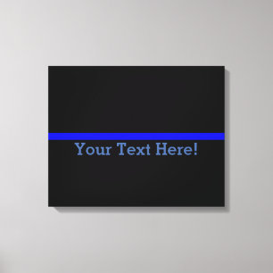The Symbolic Thin Blue Line Personalise This Canvas Print