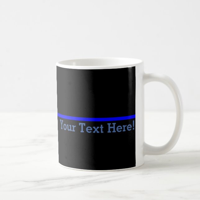 The Symbolic Thin Blue Line Personalise This Coffee Mug (Right)