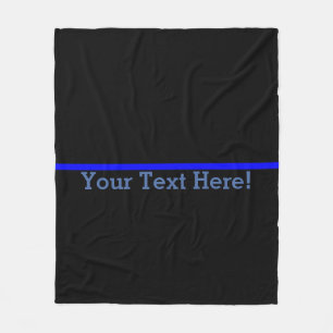 The Symbolic Thin Blue Line Personalise This Fleece Blanket
