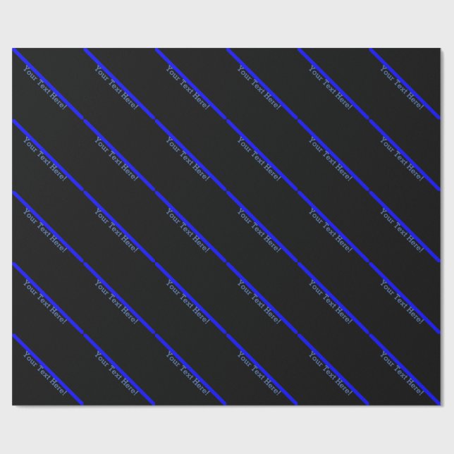 The Symbolic Thin Blue Line Personalise This Wrapping Paper (Flat)