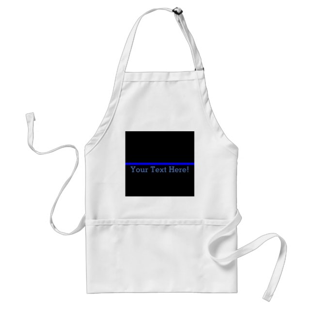The Symbolic Thin Blue Line Personalize This Standard Apron (Front)