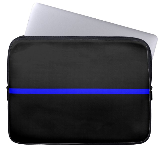 The Symbolic Thin Blue Line Statement Laptop Sleeve (Front)