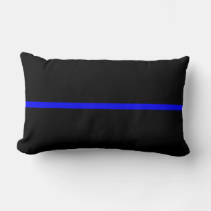 The Symbolic Thin Blue Line Statement Lumbar Cushion