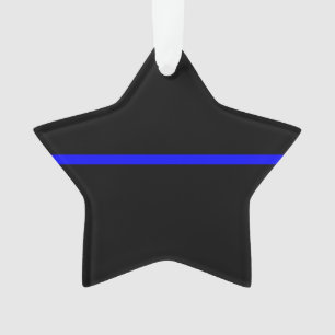 The Symbolic Thin Blue Line Statement Ornament