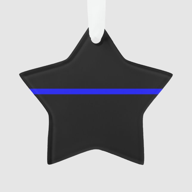 The Symbolic Thin Blue Line Statement Ornament (Front)