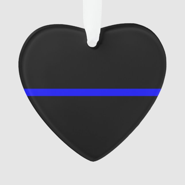 The Symbolic Thin Blue Line Statement Ornament (Front)