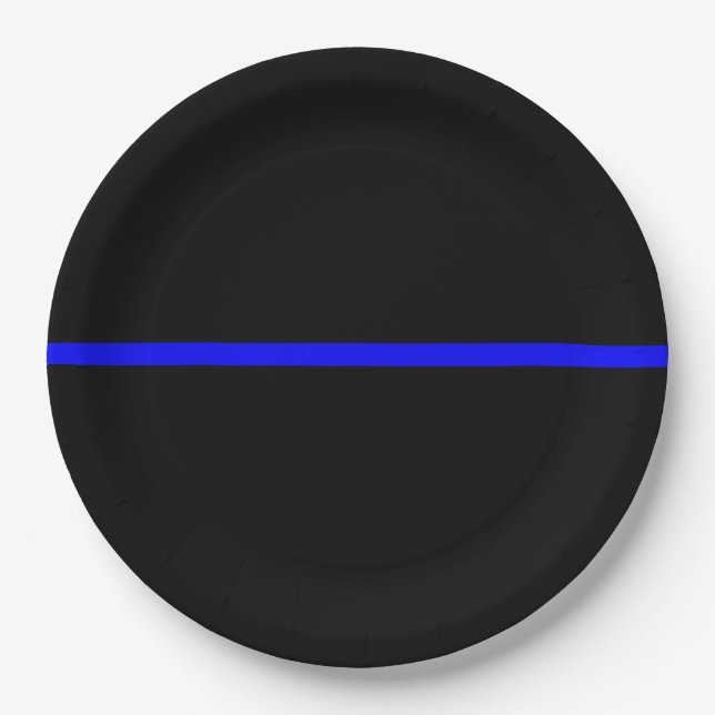 The Symbolic Thin Blue Line Statement Paper Plate (Front)