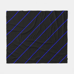 The Symbolic Thin Blue Line Vertical Style Fleece Blanket