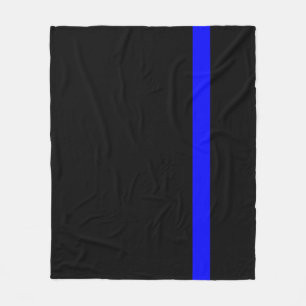 The Symbolic Thin Blue Line Vertical Style Fleece Blanket