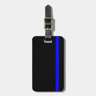 The Symbolic Thin Blue Line Vertical Style Luggage Tag