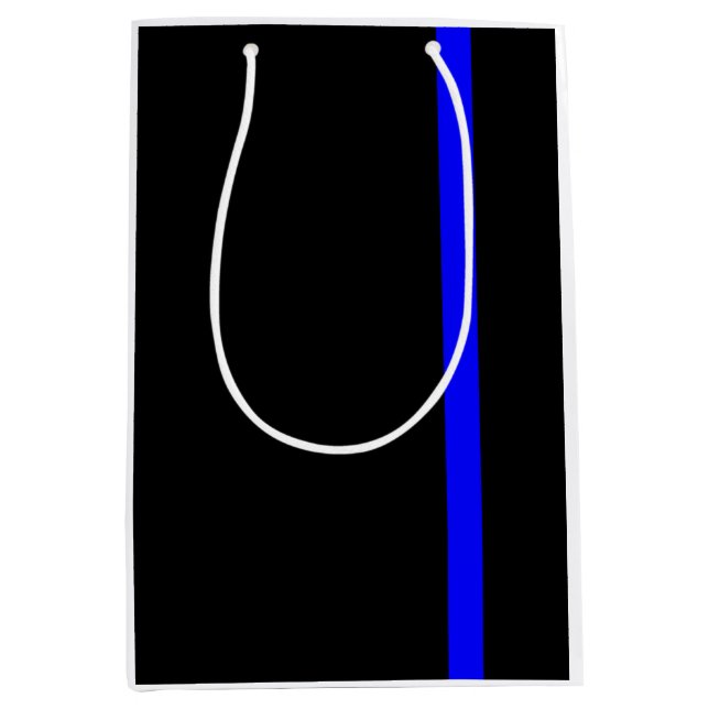 The Symbolic Thin Blue Line Vertical Style Medium Gift Bag (Front)