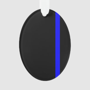 The Symbolic Thin Blue Line Vertical Style Ornament