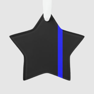 The Symbolic Thin Blue Line Vertical Style Ornament