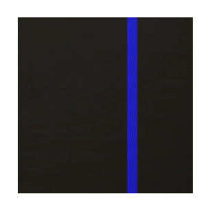 The Symbolic Thin Blue Line Vertical Wood Wall Art
