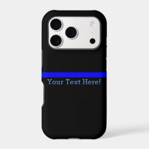 The Symbolic Thin Blue Line Your Text on Black