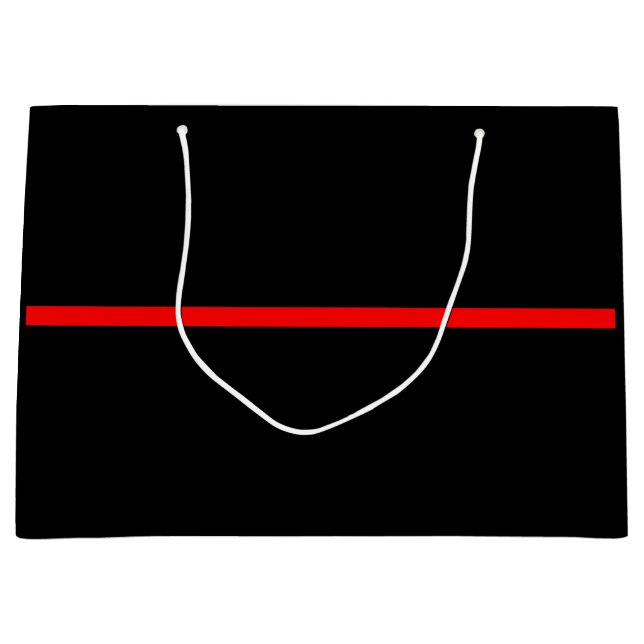 The Symbolic Thin Red Line Concept Large Gift Bag (Front)