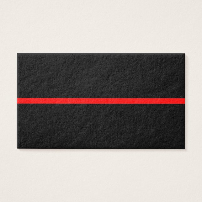 The Symbolic Thin Red Line on Solid Black (Front)