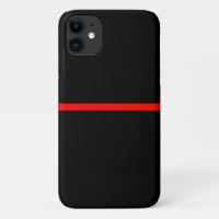 The Symbolic Thin Red Line on Solid Black on a