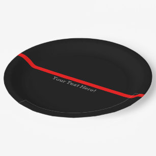 The Symbolic Thin Red Line Personalise This Paper Plate