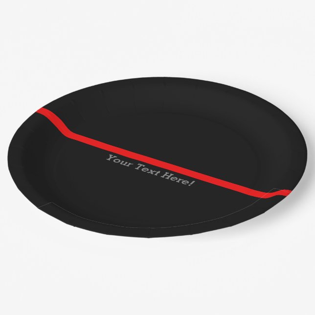 The Symbolic Thin Red Line Personalise This Paper Plate (Angled)