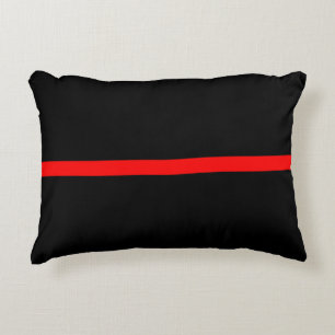 The Symbolic Thin Red Line Statement on a Decorative Cushion