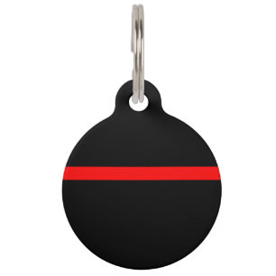 The Symbolic Thin Red Line Statement on a Pet Tag