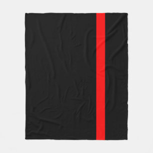 The Symbolic Thin Red Line Vertical Style Fleece Blanket