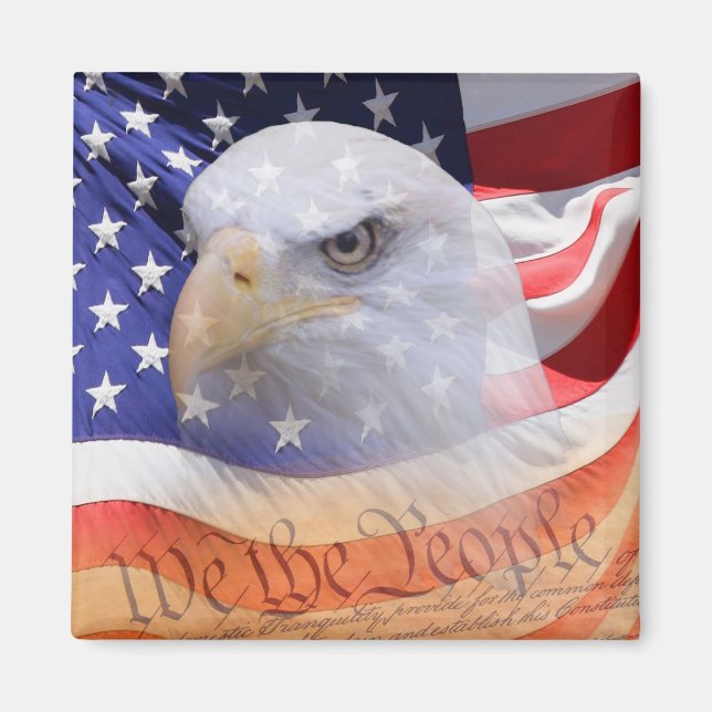 The symbols of freedom magnet (Front)