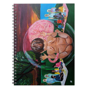 The Symphony of Souls Painting by Alfred Fox Notebook