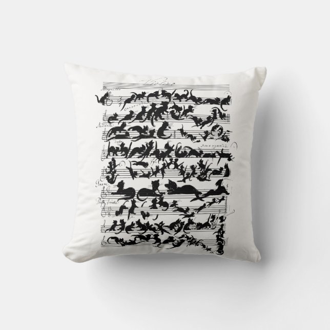 The Symphony of the Cat Vector Cushion (Front)