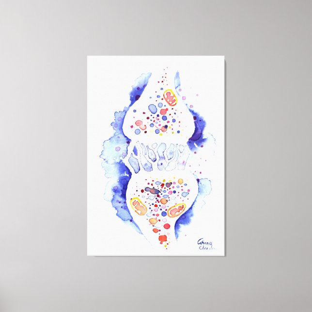 The synapse and the nerve impulse canvas print (Front)