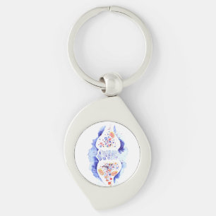 The synapse and the nerve impulse canvas print rou key ring
