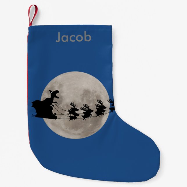 The T-Rex That Stole Christmas Small Christmas Stocking (Front)