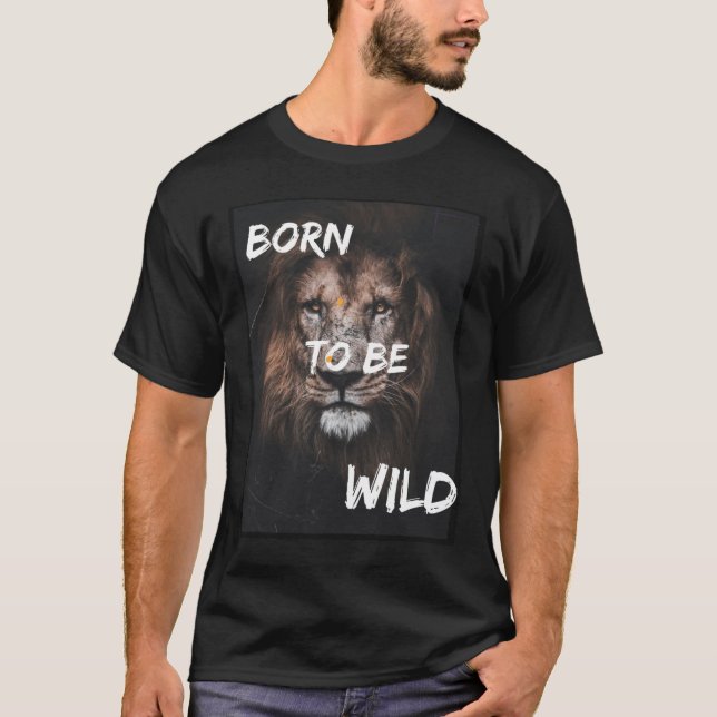 The T-shirt desined by a lion's picture. (Front)