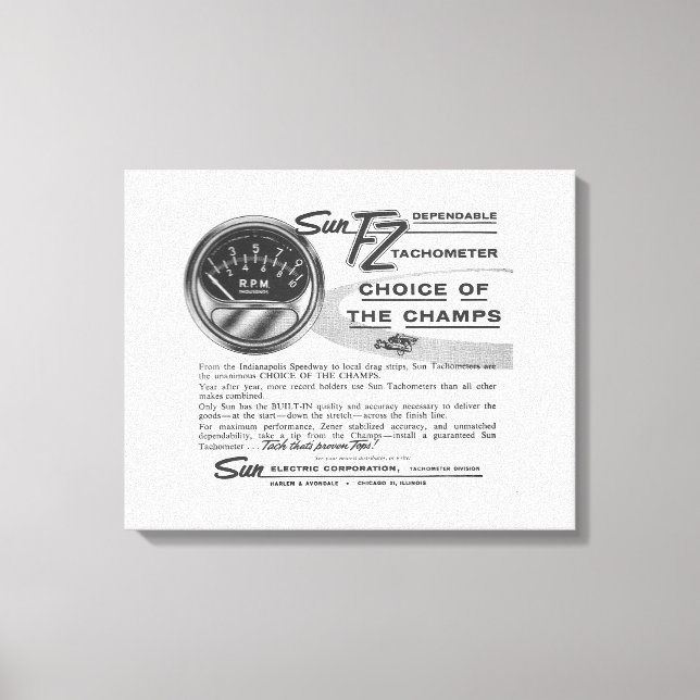 'The Tach of Champs' Canvas Wall Art  (Front)