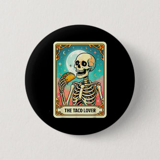 The taco lover tarot card  6 cm round badge