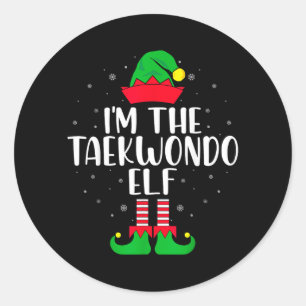 The Taekwondo Elf - Martial Arts Taekwondo Lover Classic Round Sticker