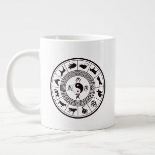 The Tai Chi Zodiac Wheel Large Coffee Mug
