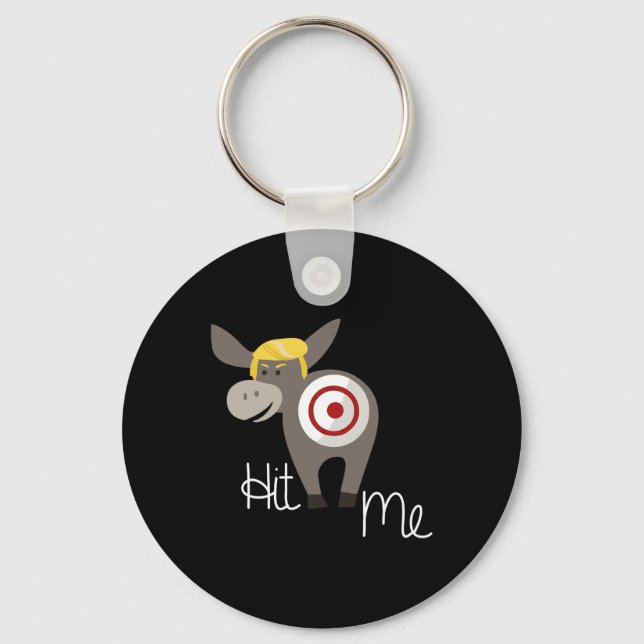 The Tail On The Donkey Trump  Key Ring (Front)