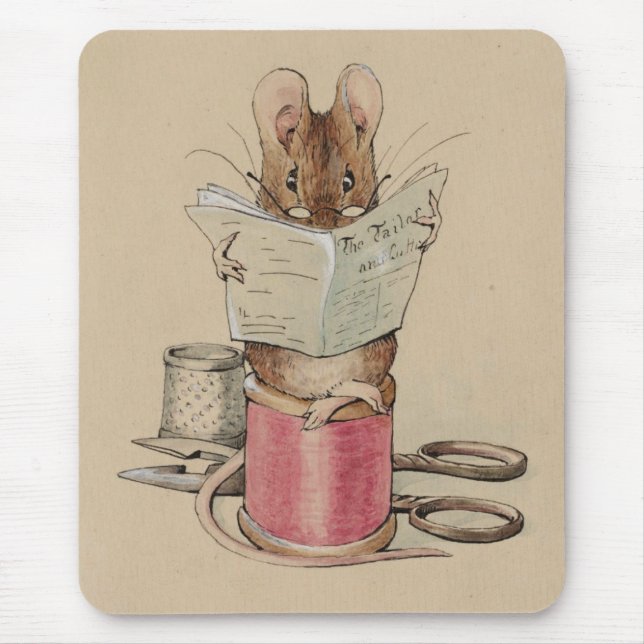 The Tailor Mouse (by Beatrix Potter) Mouse Mat (Front)