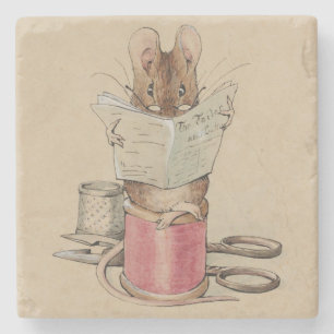 The Tailor Mouse (by Beatrix Potter) Stone Coaster