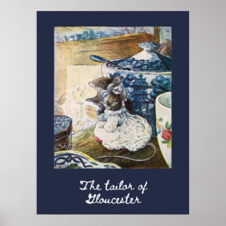 The Tailor of Gloucester - Vintage Beatrix Potter  Poster