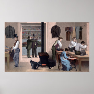 The Tailors Vintage Illustration. Poster