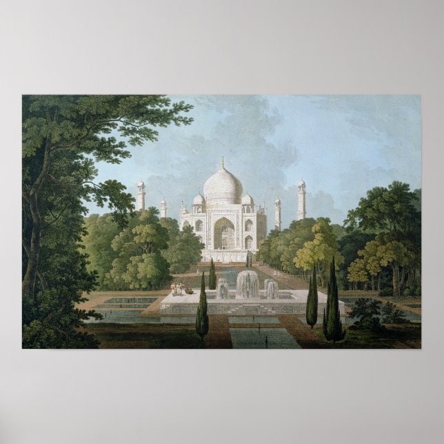 The Taj Mahal, Agra, from the Garden Poster (Front)