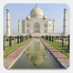 The Taj Mahal, Agra, Uttar Pradesh, India, Square Sticker