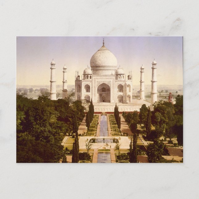 The Taj Mahal in Agra India Postcard (Front)