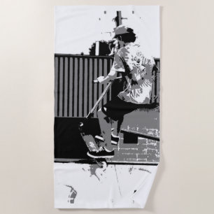 The Take-off - Stunt Scooter Trick Beach Towel