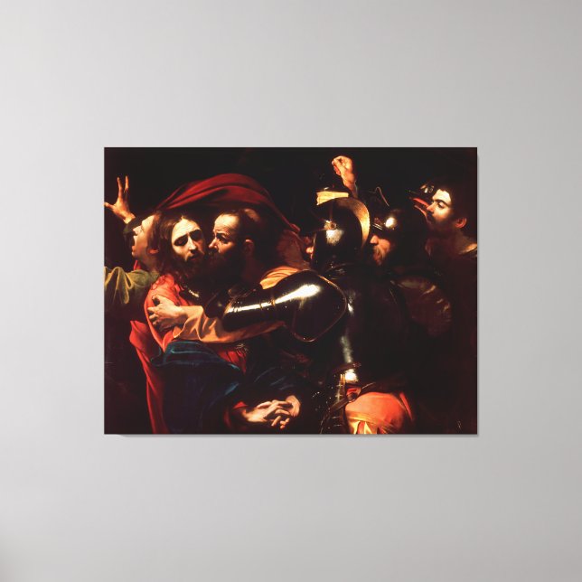 The Taking of Christ by Caravaggio (1602) Canvas Print (Front)